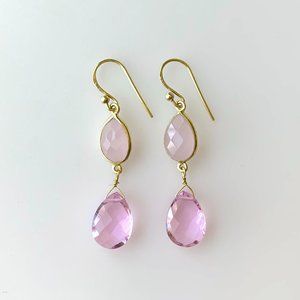 18K Gold Vermeil Pink Earrings
